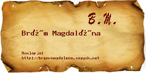 Brém Magdaléna névjegykártya